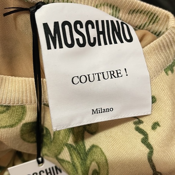 Moschino Couture Stretch Wool Dollar Bill Dress - Picture 12 of 16